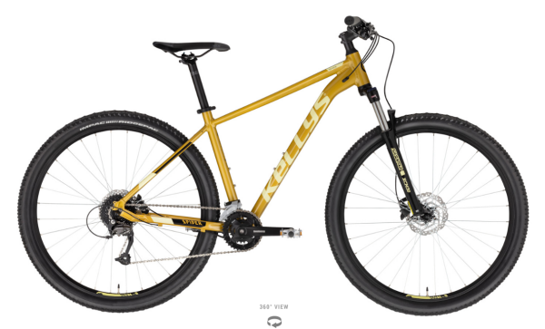 Kellys "Spider 70 Yellow" 29" Alu MTB Hardtail, Shimano Altus, 18-Gang,