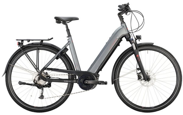 E-Bike Victoria "eTrekking 12.6" Trekkingrad, Shimano Alivio, 9-Gang, Wave, 28" / 56cm, carbonite grey matt, Bosch Performance, 65Nm / Powertube 500 Wh