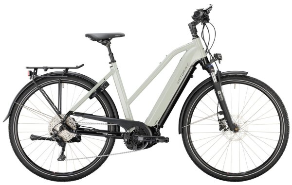 E-Bike Victoria "eTrekking 12.9" Trekkingrad, Shimano Deore, 10-Gang, Trapez, 28" / 53cm, good grey, Bosch Performance CX, 85Nm. 625 Wh