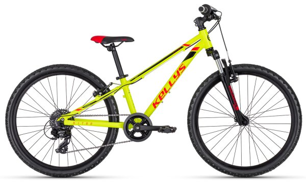 Kellys "Kiter 50 Neon Yellow" 24" Alu MTB Kinderrad, Shimano TY300, 21-Gang,