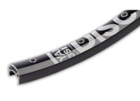 28" Hinterrad, Felge: Schürmann YAK DISC, 23-622, schwarz, geöst, AV/DV. Nabe: 8-/9-/10-/11-fach, Shimano QC300/QC400/M4050, Hohlachse, Center Lock, schwarz
