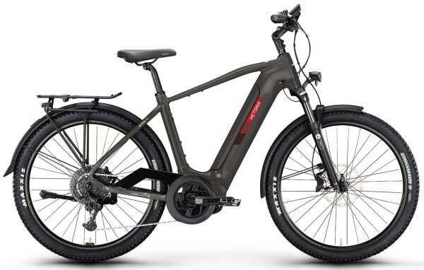 Victoria "Avyon 6" Elektro-SUV-Trekkingrad, Shimano Deore, 10-Gang, Herren, 28" / S=48cm, terra grey matt, Bosch Performance CX, 85Nm, 750 Wh Akku