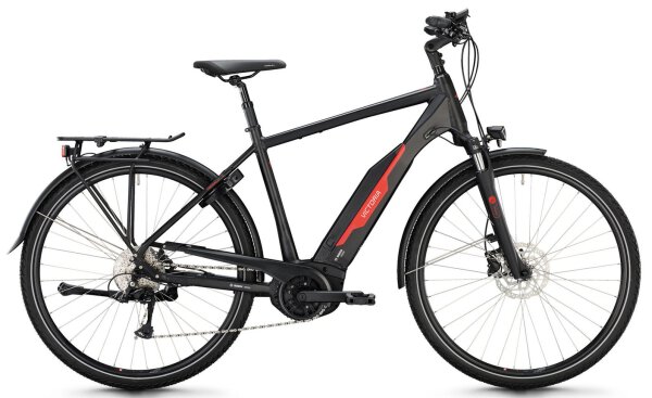 Victoria "Tresalo 2" Trekkingrad, Tektro RD-M350 R, 9-Gang, Deep, 26" / 45cm, magma red matt, Bosch Active Line Plus, 50Nm, Akku 500Wh